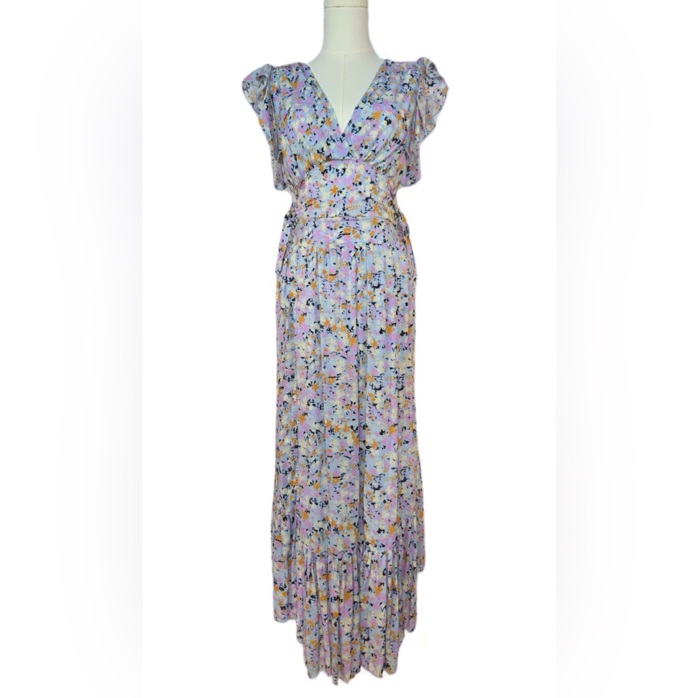 Free People Multicolor Floral 2 piece Skirt and Top Set Floral XS